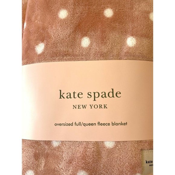 New Kate Spade Oversized Full Queen Fleece Blanket - Picture 3 of 6